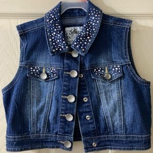 Justice denim vest